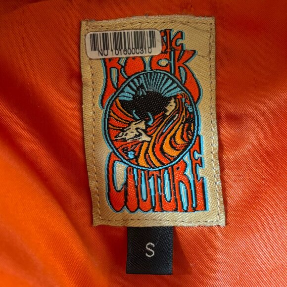 Classic Rock Couture Rising Sun Bomber Jacket in Dusty Rose, Size Small - Picture 7 of 9